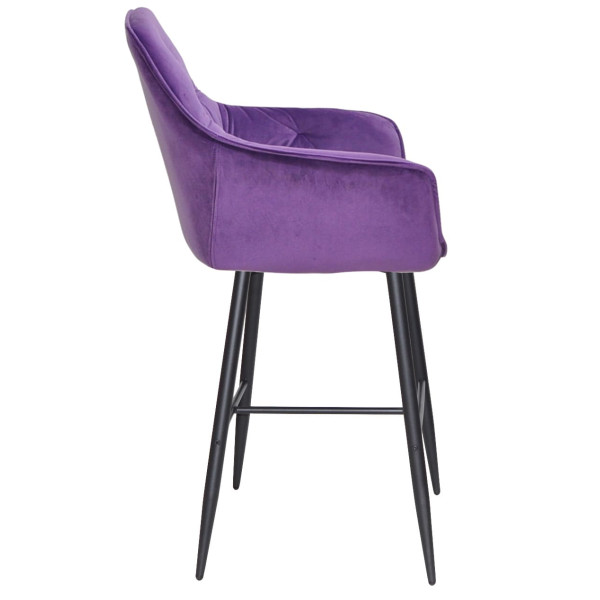 Барний стілець Onder Mebli CHIC BAR 75-BK Пурпуровий OR-857 Оксамит-1