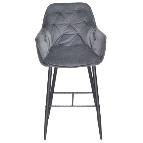 Барный стул Onder Mebli CHIC BAR 75-BK Серый OR-852 Бархат-1
