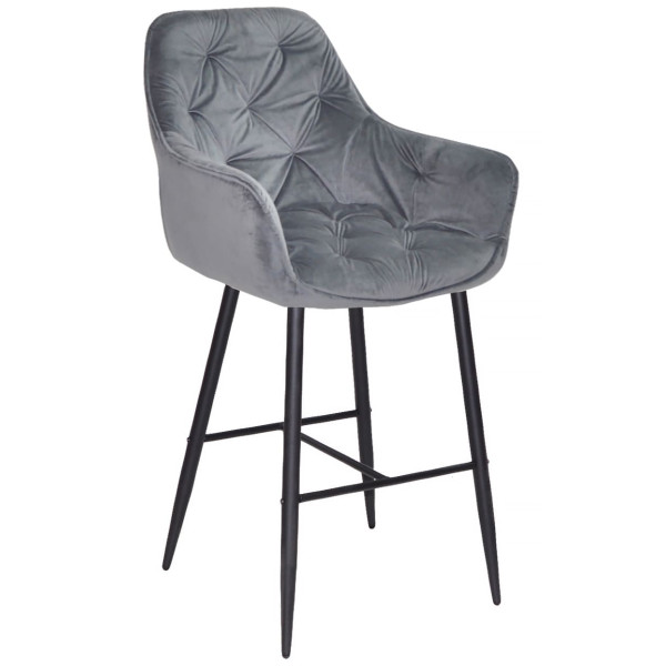 Барный стул Onder Mebli CHIC BAR 75-BK Серый OR-852 Бархат-0