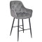 Барний стілець Onder Mebli CHIC BAR 75-BK Сірий PH-614 Оксамит-0-thumb