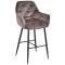 Барний стілець Onder Mebli CHIC BAR 75-BK Шоколад PH-608 Оксамит-0-thumb