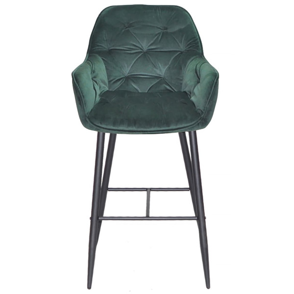 Барний стілець Onder Mebli CHIC BAR 75-BK Зелений OR-853 Оксамит-1