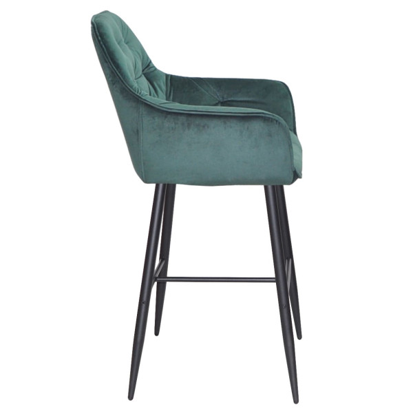 Барний стілець Onder Mebli CHIC BAR 75-BK Зелений OR-853 Оксамит-2