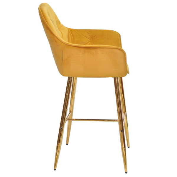 Барный стул Onder Mebli CHIC BAR 75-GD Желтый OR-853 Бархат-2