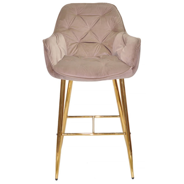 Барный стул Onder Mebli CHIC BAR 75-GD Мокко PH-610 Бархат-1