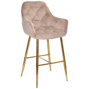 Барний стілець Onder Mebli CHIC BAR 75-GD Мокко PH-610 Оксамит