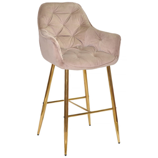 Барный стул Onder Mebli CHIC BAR 75-GD Мокко PH-610 Бархат-0