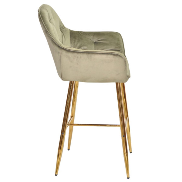 Барный стул Onder Mebli CHIC BAR 75-GD Олива PHL-401 Бархат-2