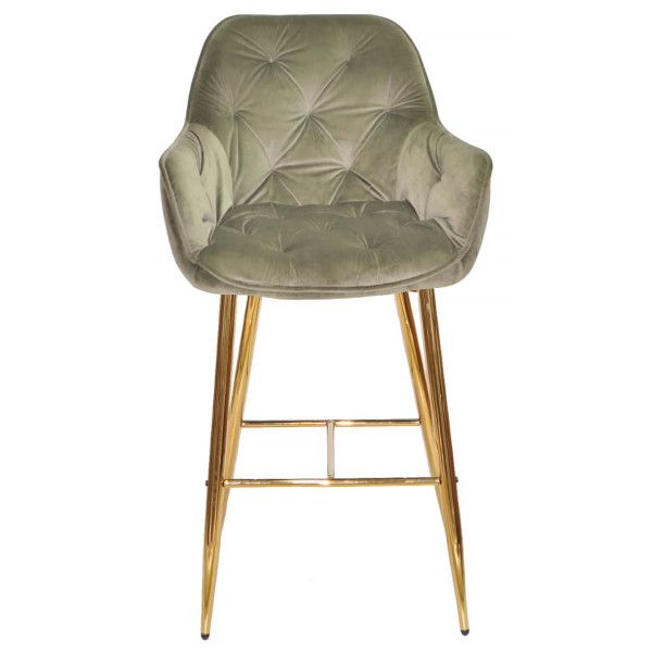 Барный стул Onder Mebli CHIC BAR 75-GD Олива PHL-401 Бархат-1