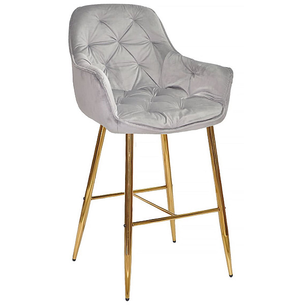 Барный стул Onder Mebli CHIC BAR 75-GD Серый PH-613 Бархат-0