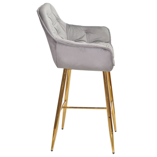 Барный стул Onder Mebli CHIC BAR 75-GD Серый PH-613 Бархат-2