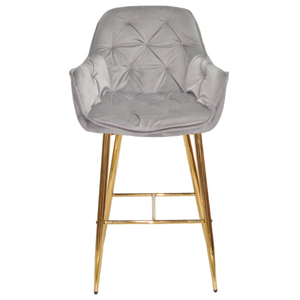 Барный стул Onder Mebli CHIC BAR 75-GD Серый PH-613 Бархат-1