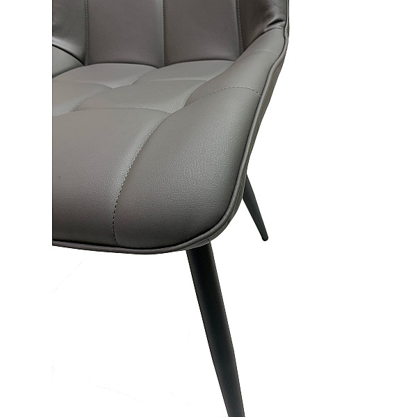 Стул Onder Mebli Alabama BK Серый 701 Экокожа-8