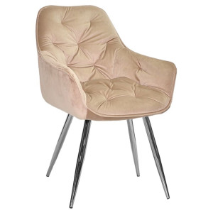 Стул Onder Mebli CHIC CH Бежевый-серебро PH-604 Бархат