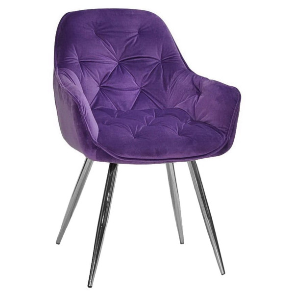 Стул Onder Mebli CHIC CH Фиолетовый-серебро OR-857 Бархат-0