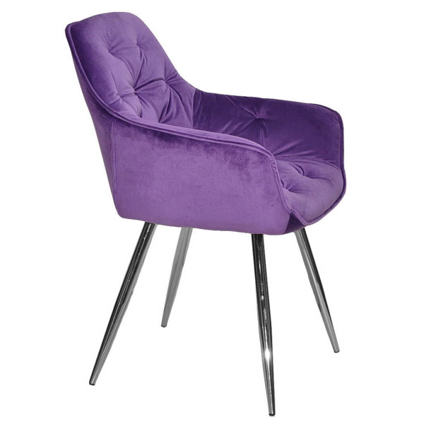 Стул Onder Mebli CHIC CH Фиолетовый-серебро OR-857 Бархат-2