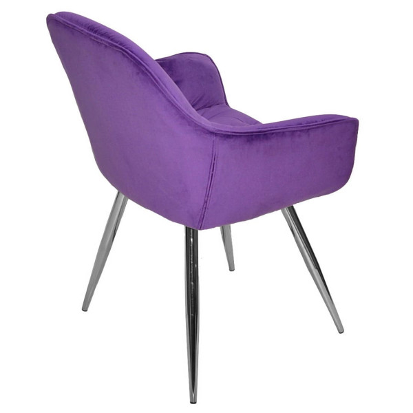 Стул Onder Mebli CHIC CH Фиолетовый-серебро OR-857 Бархат-3