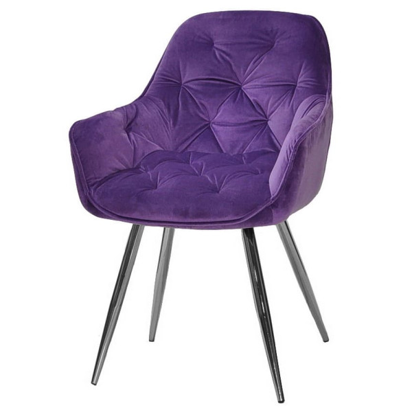Стул Onder Mebli CHIC CH Фиолетовый-серебро OR-857 Бархат-1