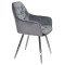 Стул Onder Mebli CHIC CH Серый-серебро PH-601 Бархат-2-thumb