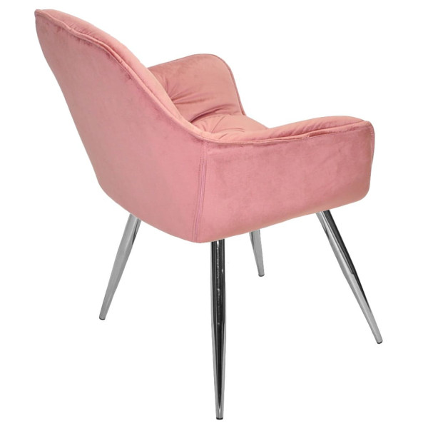 Стілець Onder Mebli CHIC CH Рожевий-срібло PH-603 Оксамит-4