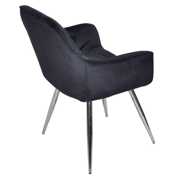 Стілець Onder Mebli CHIC CH Чорний-срібло PH-606 Оксамит-4