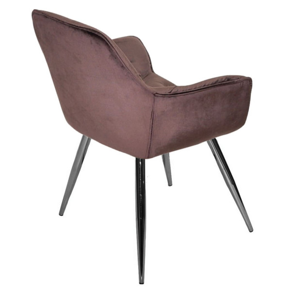 Стул Onder Mebli CHIC CH Шоколад-серебро PH-608 Бархат-4