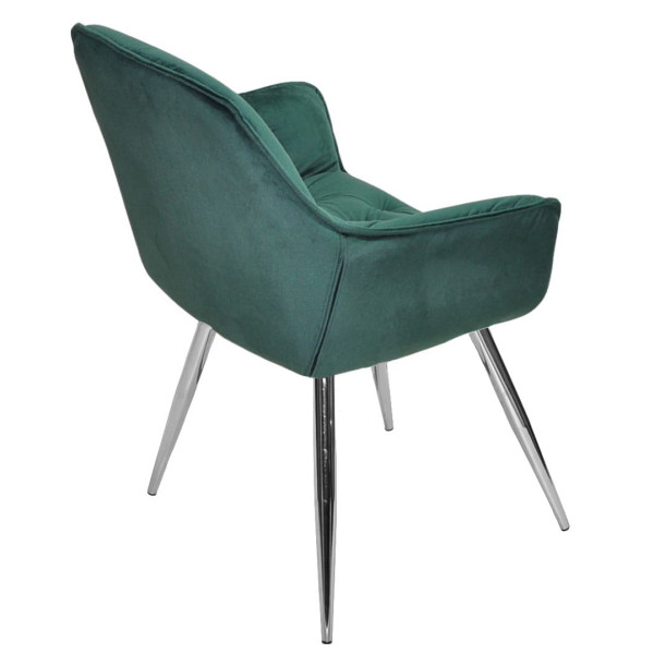 Стілець Onder Mebli CHIC CH Зелений-срібло PH-602 Оксамит-3