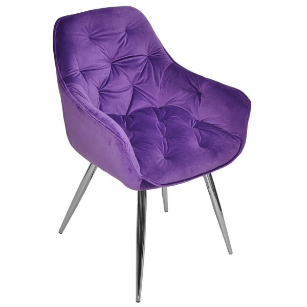 Стул Onder Mebli CHIC CH Фиолетовый-серебро OR-857 Бархат-4