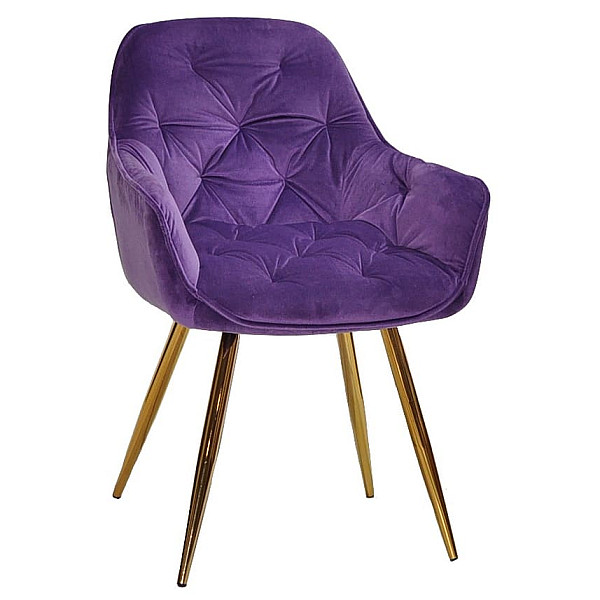 Стілець Onder Mebli CHIC GD Фіолетовий-золото OR-857 Оксамит-0