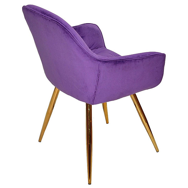 Стілець Onder Mebli CHIC GD Фіолетовий-золото OR-857 Оксамит-4