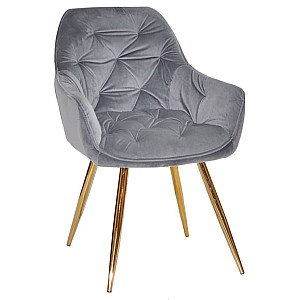 Стул Onder Mebli CHIC GD Серый-золото PH-601 Бархат