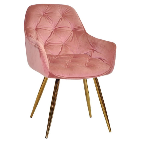 Стул Onder Mebli CHIC GD Фрез-золото PH-603 Бархат-0