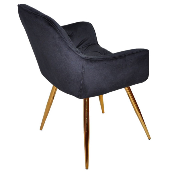 Стул Onder Mebli CHIC GD Черный-золото PH-606 Бархат-4
