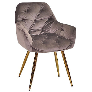 Стілець Onder Mebli CHIC GD Шоколад-золото PH-608 Оксамит