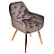 Стул Onder Mebli CHIC GD Шоколад-золото PH-608 Бархат-1-thumb