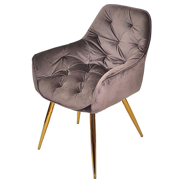 Стул Onder Mebli CHIC GD Шоколад-золото PH-608 Бархат-4