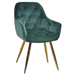 Стілець Onder Mebli CHIC GD Зелений-золото PH-602 Оксамит