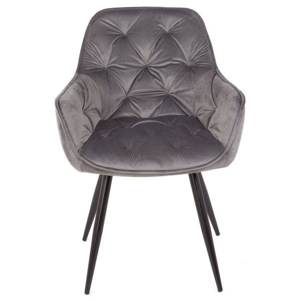 Стул Onder Mebli CHIC BK Серый PH-601 Бархат-2