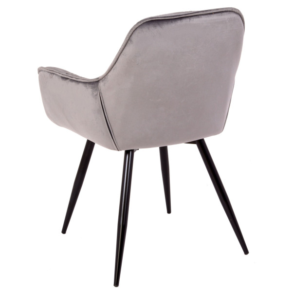 Стул Onder Mebli CHIC BK Серый PH-601 Бархат-5
