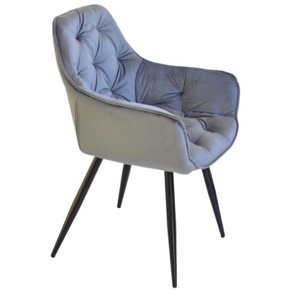 Стул Onder Mebli CHIC BK Серый PH-601 Бархат-6