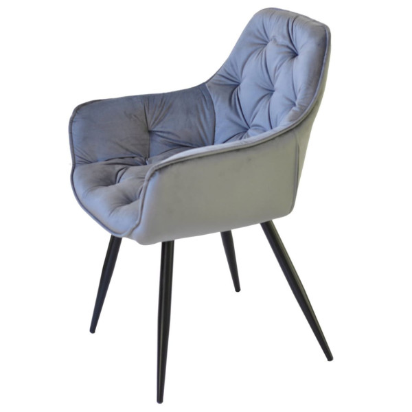 Стул Onder Mebli CHIC BK Серый PH-601 Бархат-7