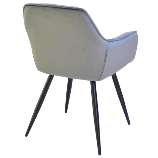 Стул Onder Mebli CHIC BK Серый PH-601 Бархат-8