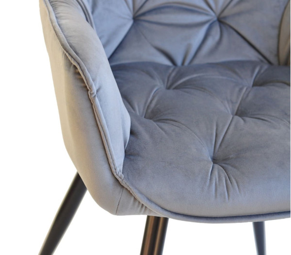 Стул Onder Mebli CHIC BK Серый PH-601 Бархат-9