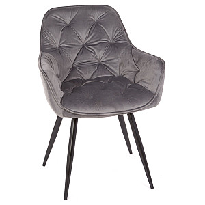 Стул Onder Mebli CHIC BK Серый PH-601 Бархат