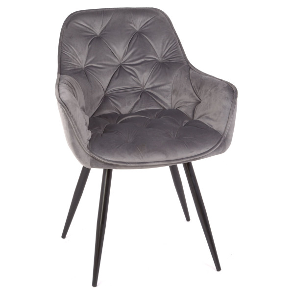 Стул Onder Mebli CHIC BK Серый PH-601 Бархат-0