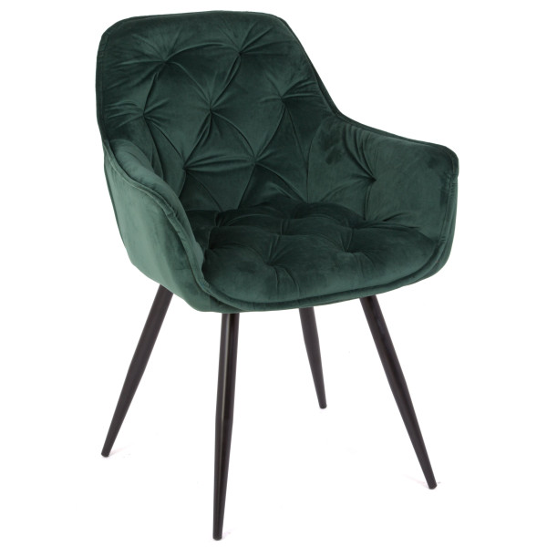 Стілець Onder Mebli CHIC BK Зелений PH-602 Оксамит-0
