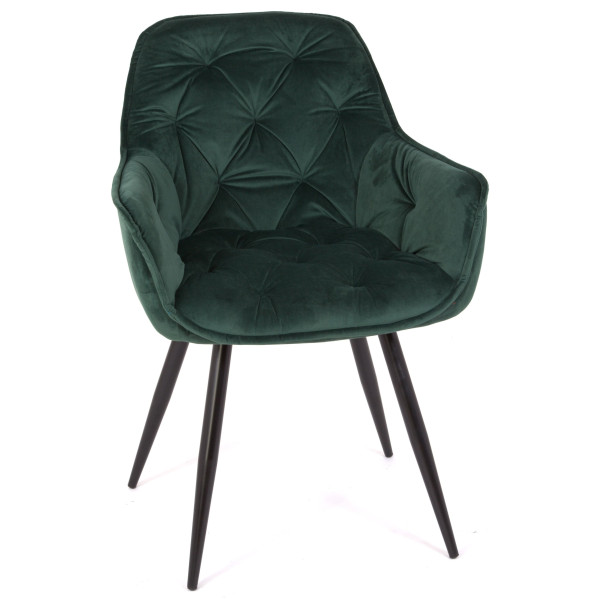 Стілець Onder Mebli CHIC BK Зелений PH-602 Оксамит-1