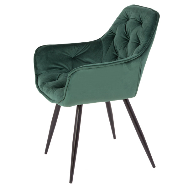 Стілець Onder Mebli CHIC BK Зелений PH-602 Оксамит-3