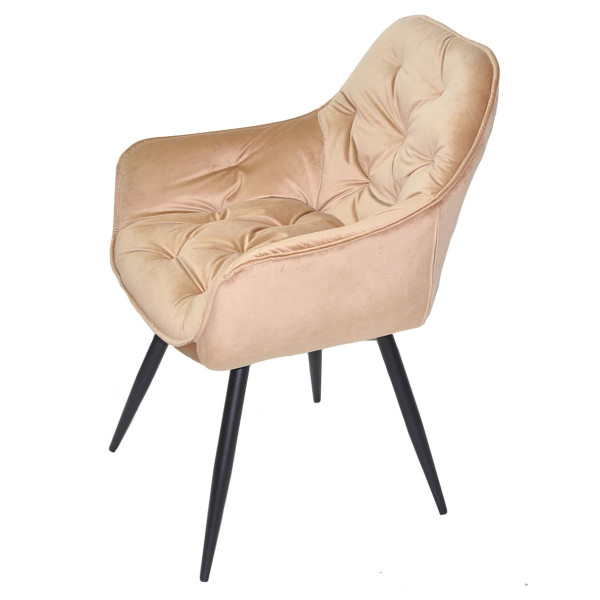 Стілець Onder Mebli CHIC BK Бежевий PH-604 Оксамит-2