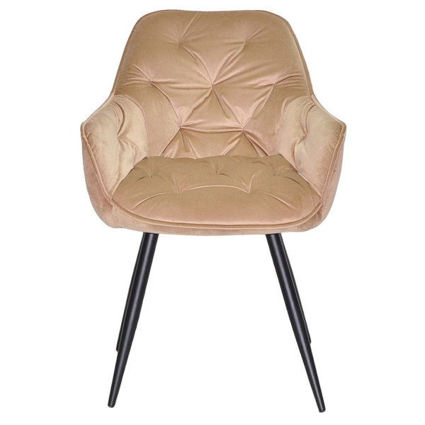 Стілець Onder Mebli CHIC BK Бежевий PH-604 Оксамит-1